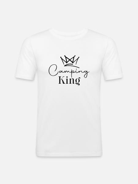 Camping King - Adventure - Men's Slim Fit T-Shirt - white