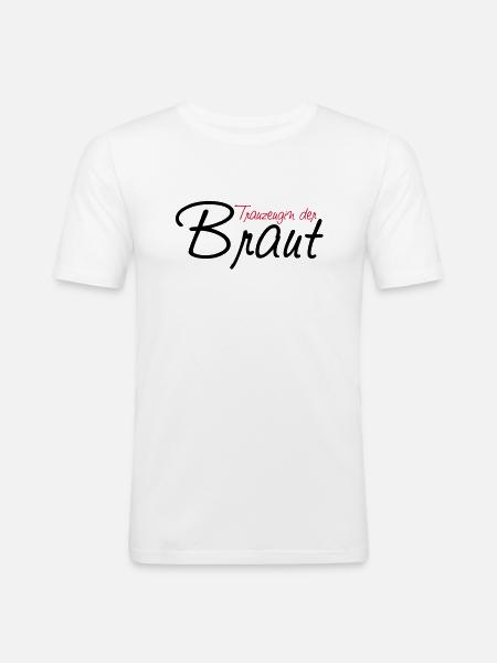 trauzeugin_der_braut - Men's Slim Fit T-Shirt - white