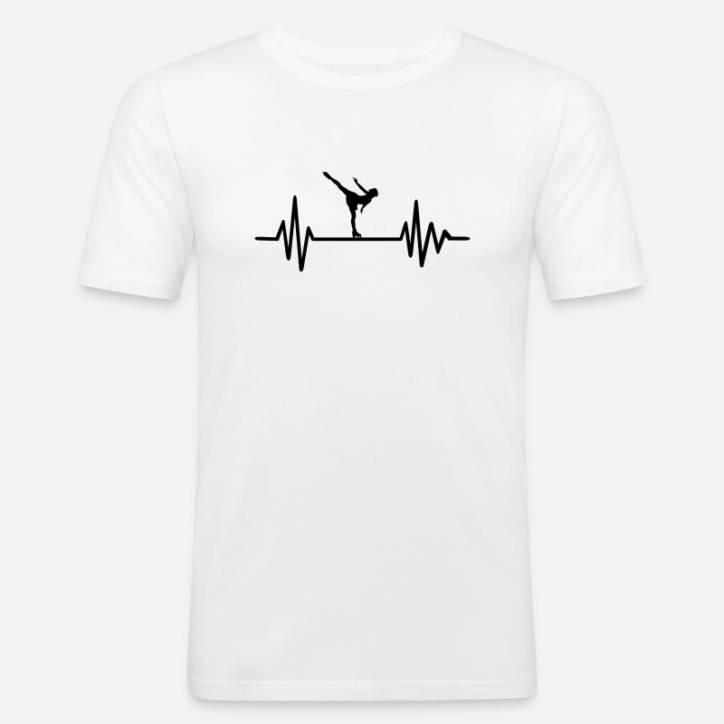 Eiskunstlauf - Männer Slim Fit T-Shirt - Weiß