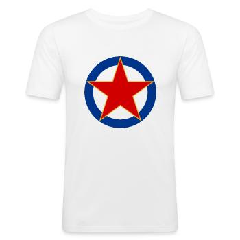 SFRJ - Men's Slim Fit T-Shirt - white - Front - Nik (191cm)