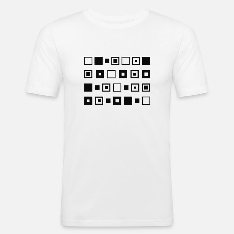Kunst Schwarze Gemälde - Männer Slim Fit T-Shirt - Weiß