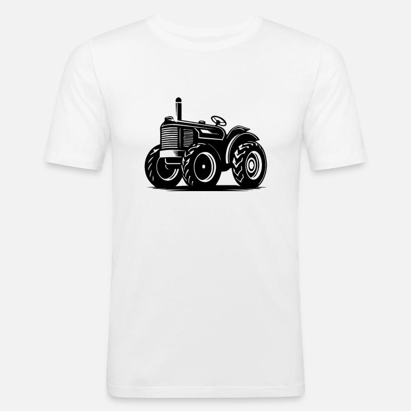 Traktor - Männer Slim Fit T-Shirt - Weiß