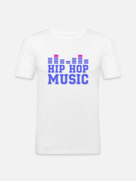 Hip Hop Music - Men's Slim Fit T-Shirt - white