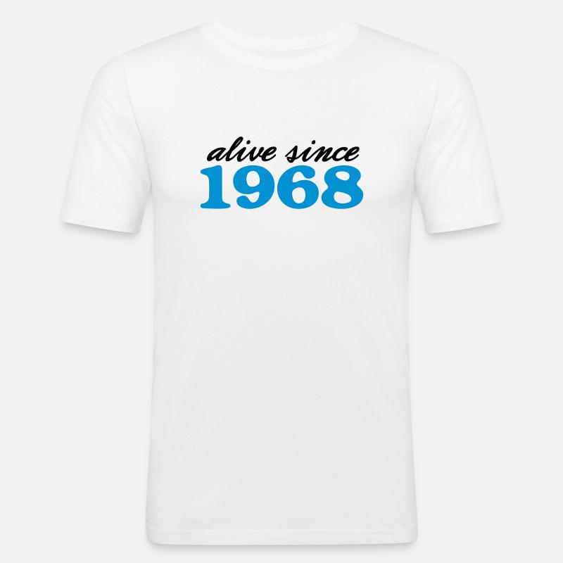 alive since 1968 - Men's Slim Fit T-Shirt - white