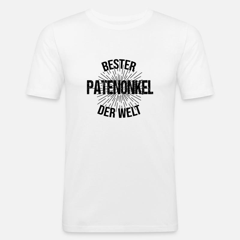 Bester Patenonkel der Welt Geschenkidee - Männer Slim Fit T-Shirt - Weiß