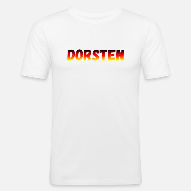 Dorsten - Männer Slim Fit T-Shirt - Weiß