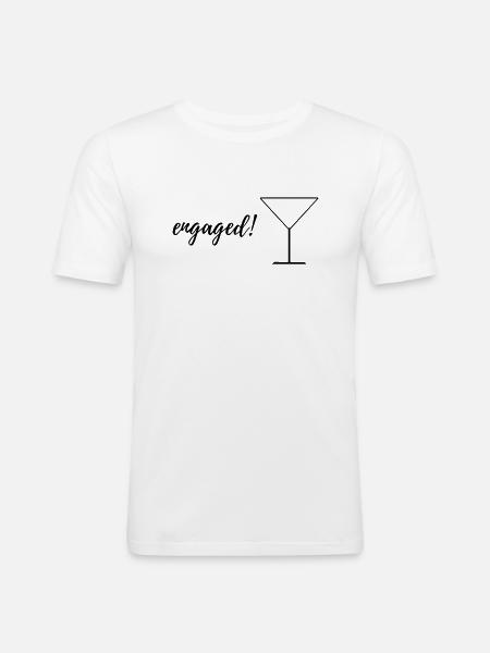 Vergeben - Männer Slim Fit T-Shirt - Weiß