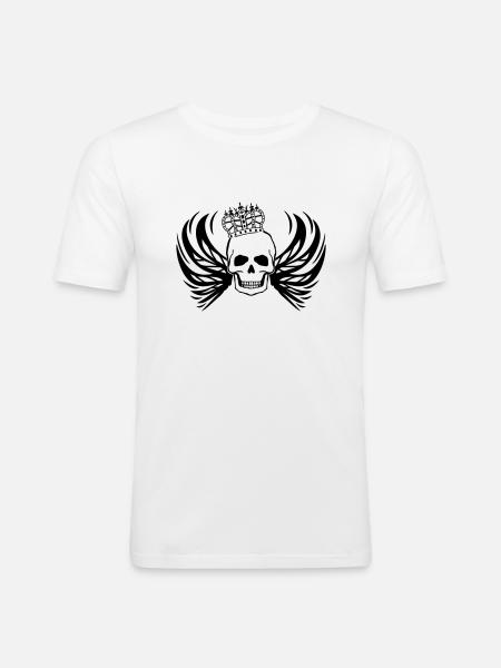 skull king - Männer Slim Fit T-Shirt - Weiß