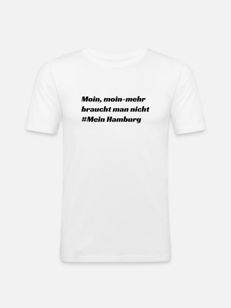 Hamburg - Männer Slim Fit T-Shirt - Weiß