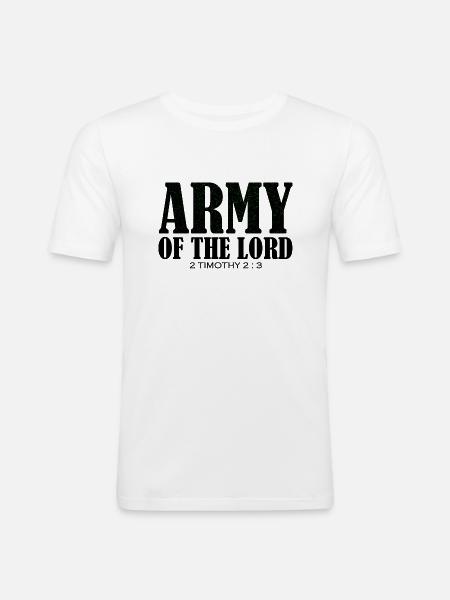 Armee des Herrn - Männer Slim Fit T-Shirt - Weiß