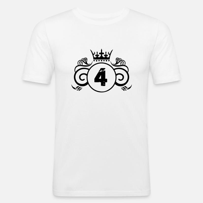 wappen 4 - Männer Slim Fit T-Shirt - Weiß