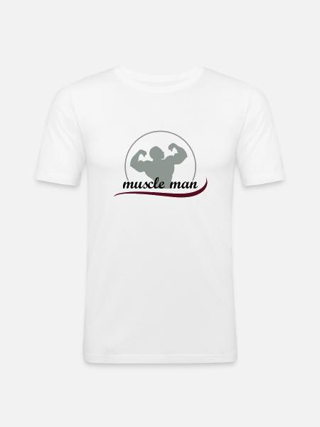muscleman_3 - Männer Slim Fit T-Shirt - Weiß
