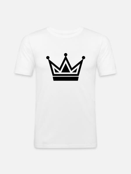 crown8 - Men's Slim Fit T-Shirt - white