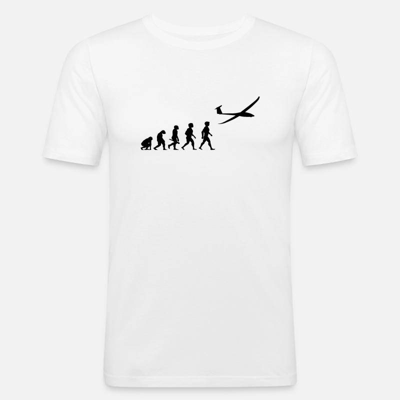 Evolution glider glider plane - Men's Slim Fit T-Shirt - white