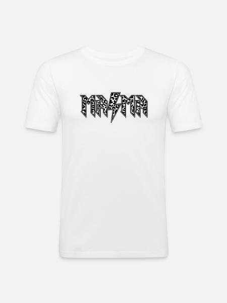 MamaLeopard - Männer Slim Fit T-Shirt - Weiß