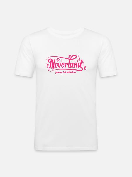 Neverland - Männer Slim Fit T-Shirt - Weiß