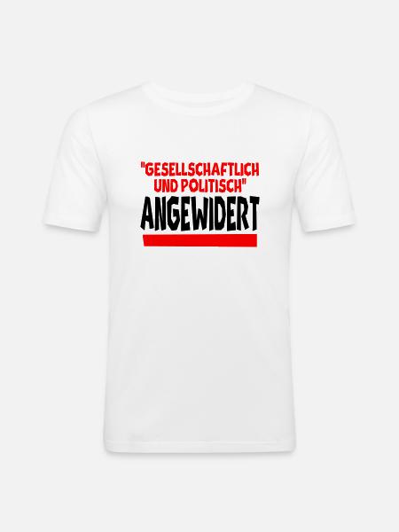 angewidert - Männer Slim Fit T-Shirt - Weiß