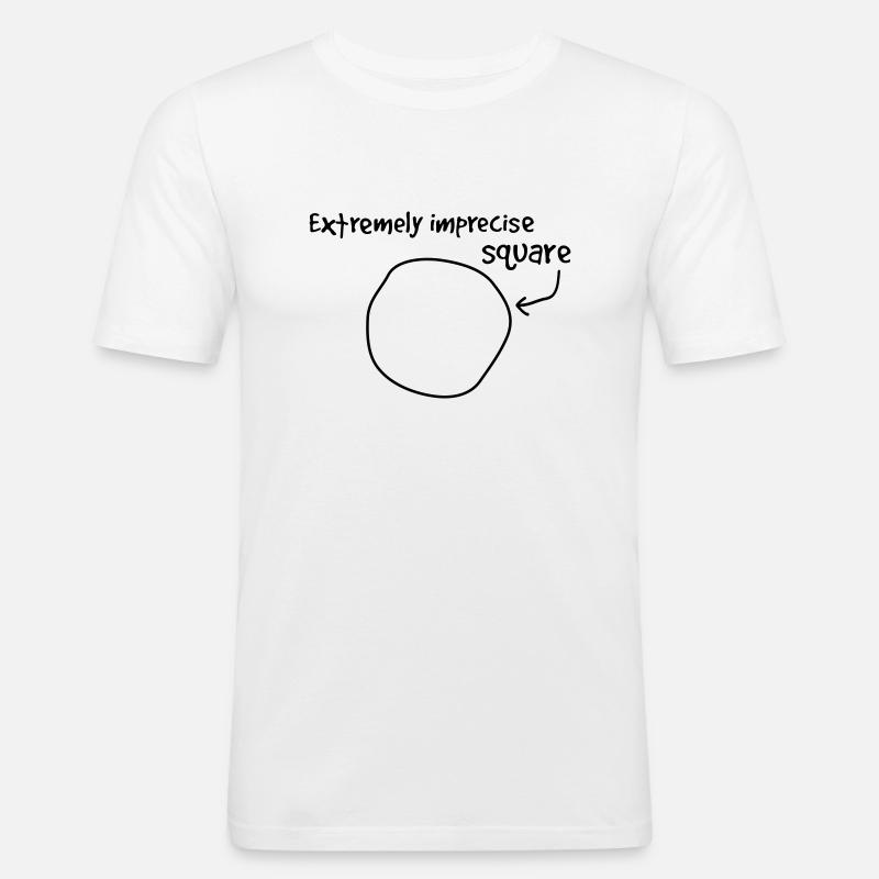 Extremly imprecise square - Männer Slim Fit T-Shirt - Weiß