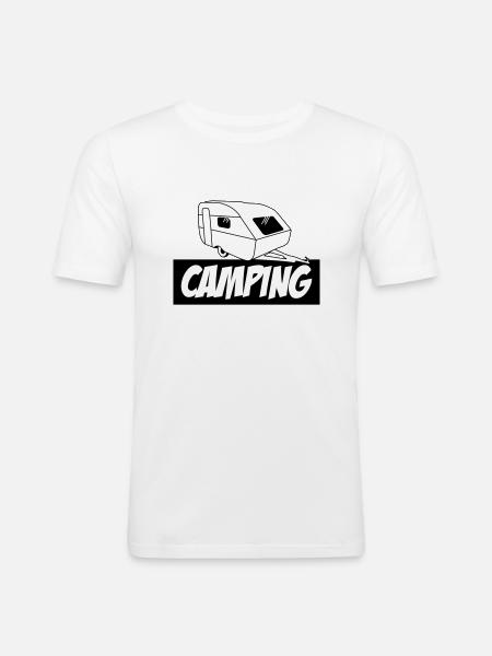 Camping - The pure passion - Men's Slim Fit T-Shirt - white