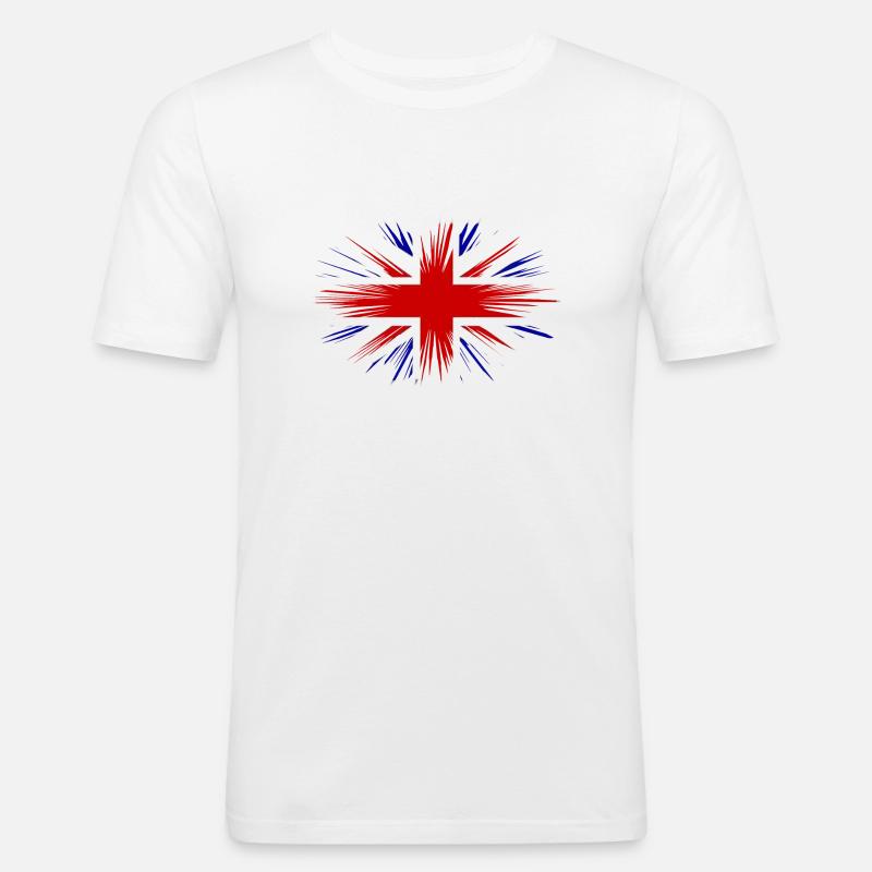 Union Jack - Männer Slim Fit T-Shirt - Weiß