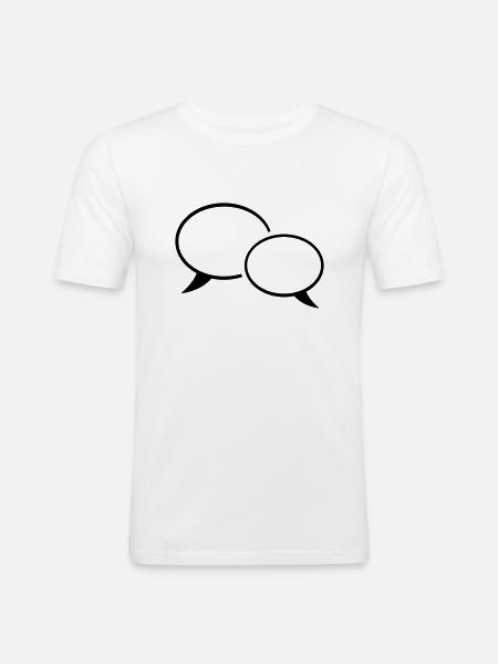 sprechblase_f1 - Männer Slim Fit T-Shirt - Weiß