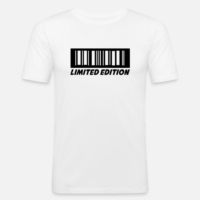 barcode_02 - T-shirt près du corps Homme - blanc