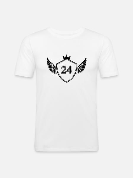 wappen 24 - Männer Slim Fit T-Shirt - Weiß