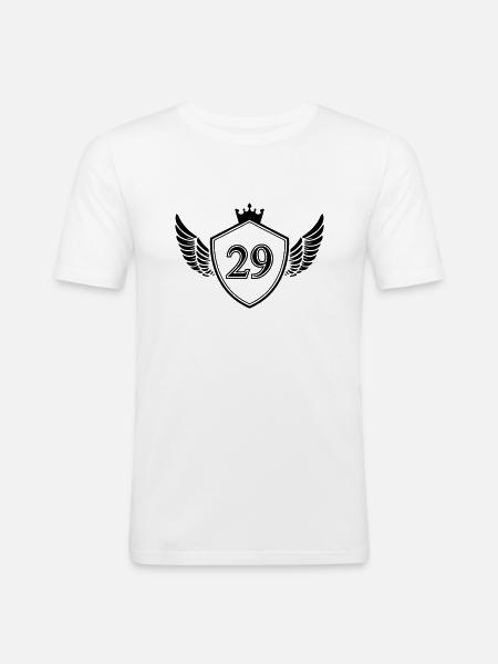 wappen 29 - Männer Slim Fit T-Shirt - Weiß