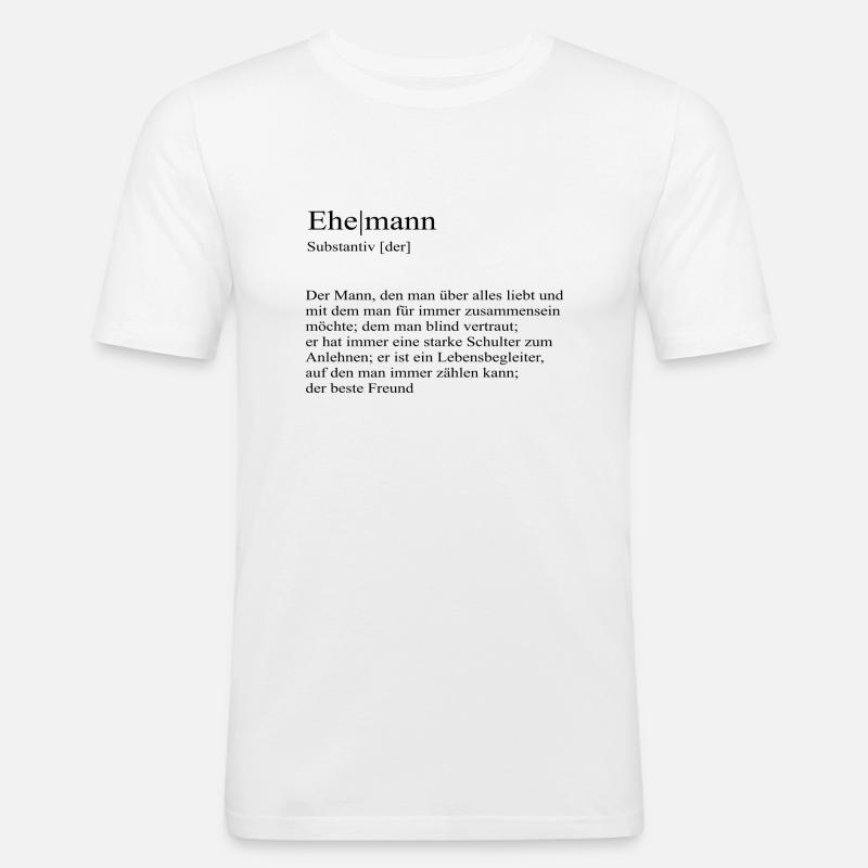 Ehemann Definition bester Freund - Männer Slim Fit T-Shirt - Weiß
