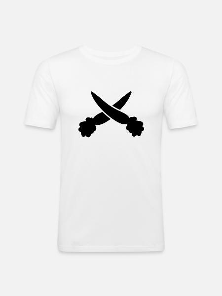 karotten - Männer Slim Fit T-Shirt - Weiß