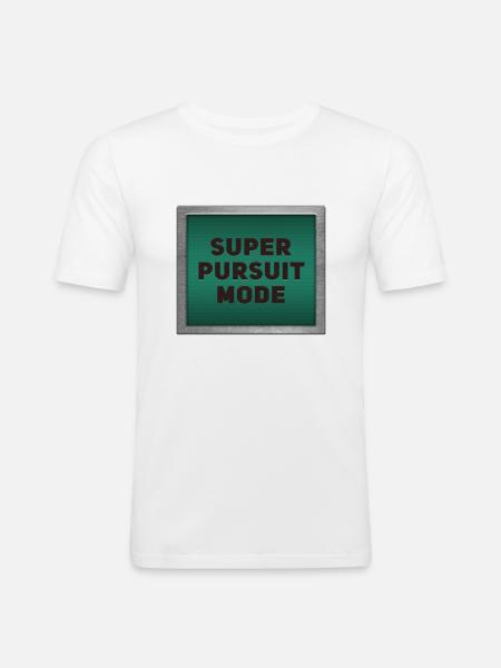 Super Pursuit Mode - Männer Slim Fit T-Shirt - Weiß
