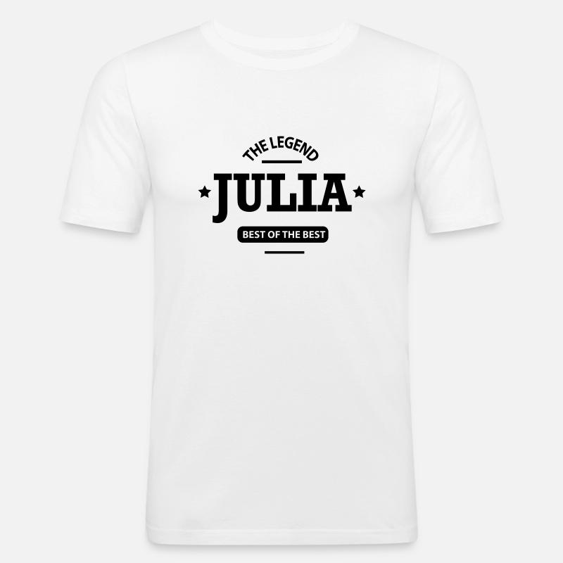 julia - Männer Slim Fit T-Shirt - Weiß