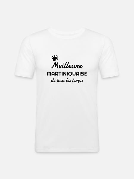Martinique / 972 / Caraïbes / Martiniquais - Men's Slim Fit T-Shirt - white