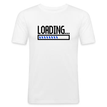 Loading - Men's Slim Fit T-Shirt - white - Front - Nik (191cm)