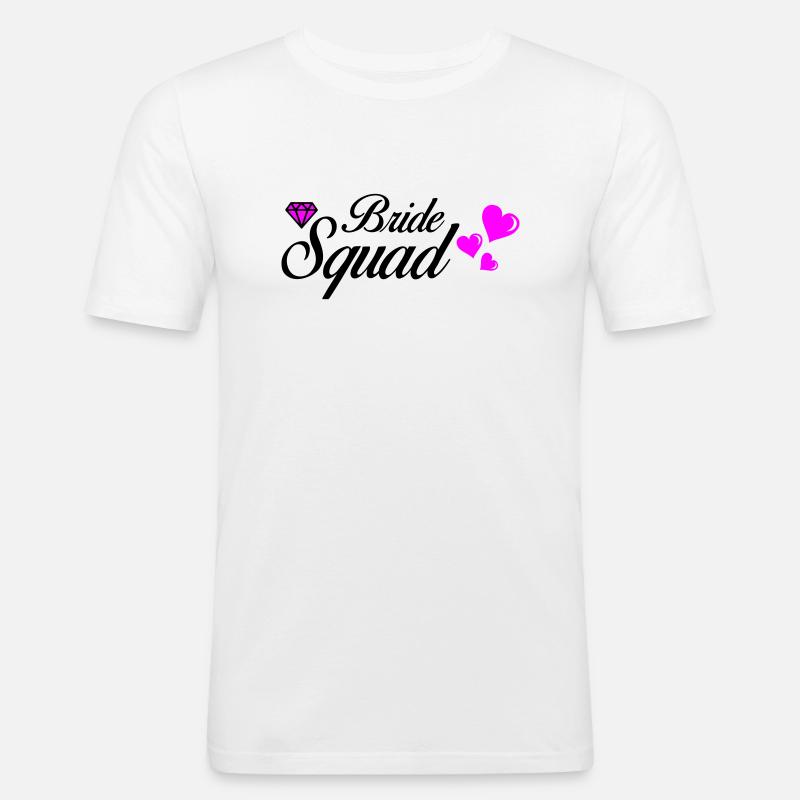 bride squad 02 - Männer Slim Fit T-Shirt - Weiß