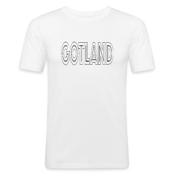 Provinz Gotland - Männer Slim Fit T-Shirt - Weiß - Vorne - Nik (191cm)