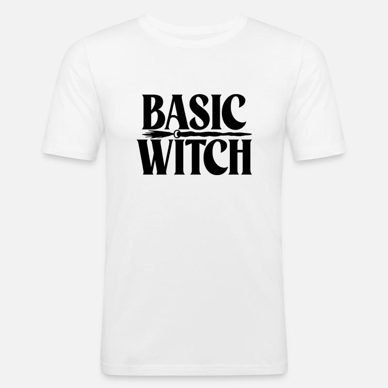 Basic Witch - Men's Slim Fit T-Shirt - white