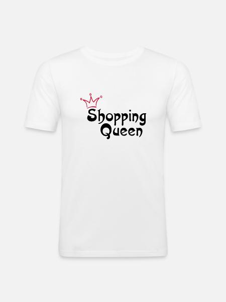 SHOPPING QUEEN - Men's Slim Fit T-Shirt - white
