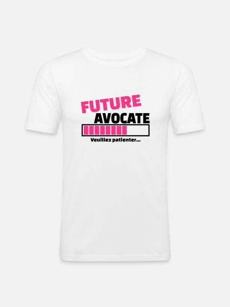 future avocate - T-shirt près du corps Homme - blanc