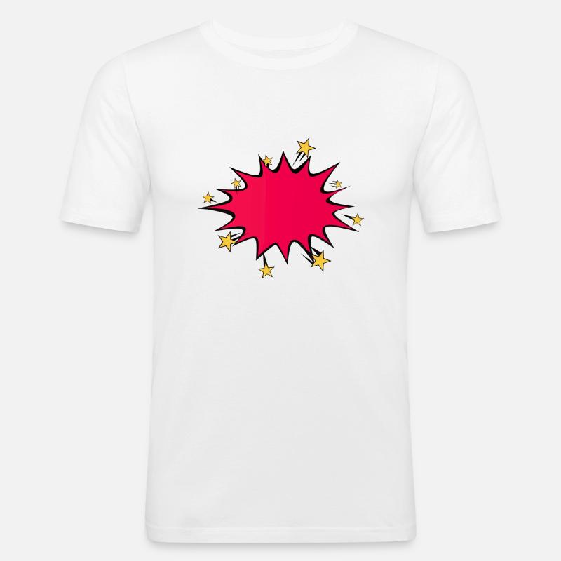 bubble explosion star eclate drawing - Men's Slim Fit T-Shirt - white