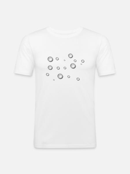 Drops of water rain - Men's Slim Fit T-Shirt - white