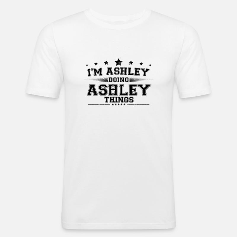 i’m Ashley doing Ashley things - Men's Slim Fit T-Shirt - white