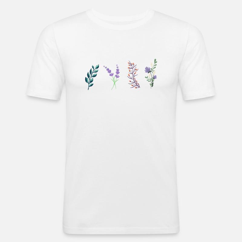Frühlingsblumen Geschenkidee - Männer Slim Fit T-Shirt - Weiß