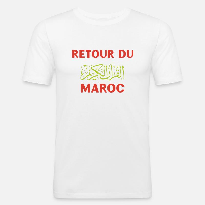 Retour du Maroc - Maglietta aderente da uomo - bianco