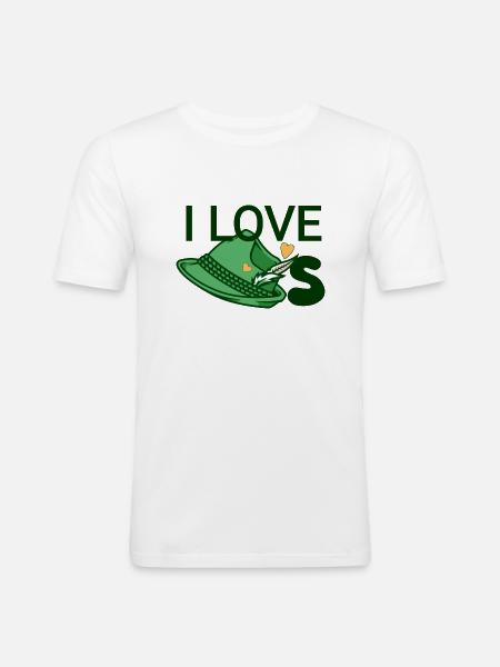 I love hats - Men's Slim Fit T-Shirt - white