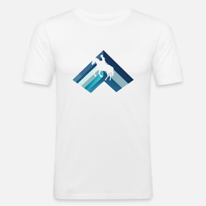 Pferd Pferde Wildpferd - Männer Slim Fit T-Shirt - Weiß