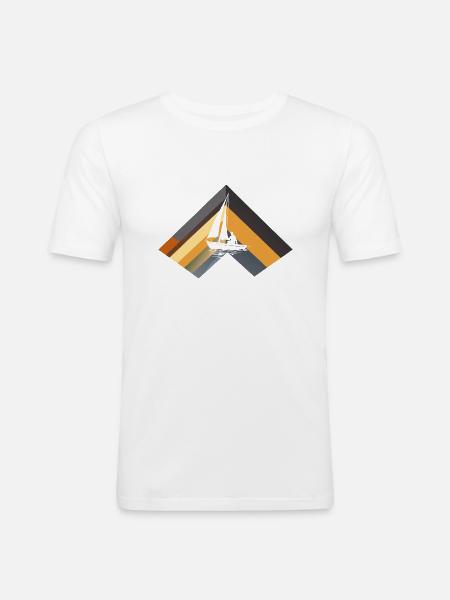 Segler Segelboote - Männer Slim Fit T-Shirt - Weiß