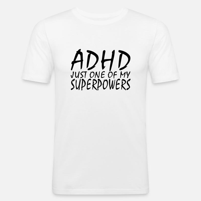 ADHS - Männer Slim Fit T-Shirt - Weiß
