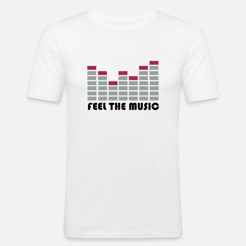 equalizer - Männer Slim Fit T-Shirt - Weiß