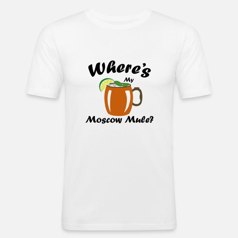 Moscow Mule - Männer Slim Fit T-Shirt - Weiß